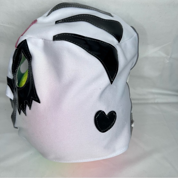 Luchador mask White/Black with hearts - Picture 2 of 7